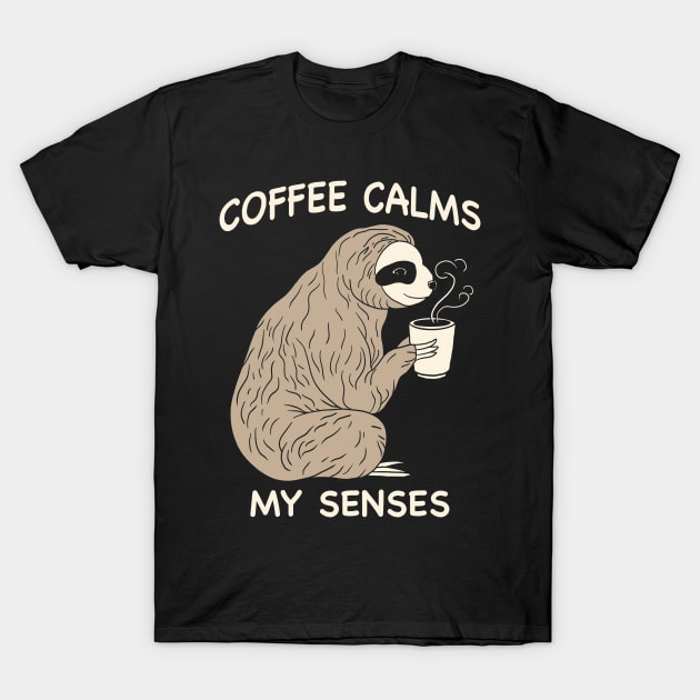 Coffee Sloth T-Shirt by GedWorks